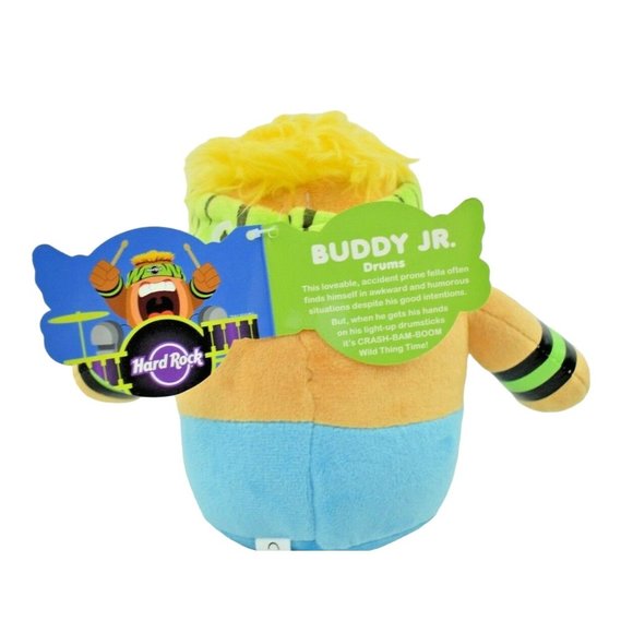 Hard Rock Roxtars Buddy Jr. Drums 6 inch Stuffed Plush Doll with Tags (2014) - Picture 5 of 6